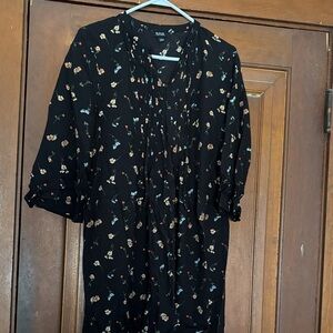 a.n.a Black Floral Kimono